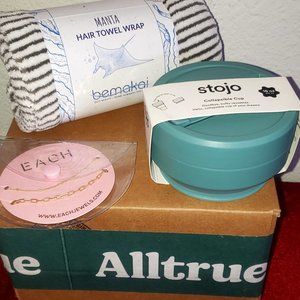 ALL TRUE/CAUSEBOX - Manta Hair Towel Wrap, 14K Gold Plated Necklaces, Stojo Cup